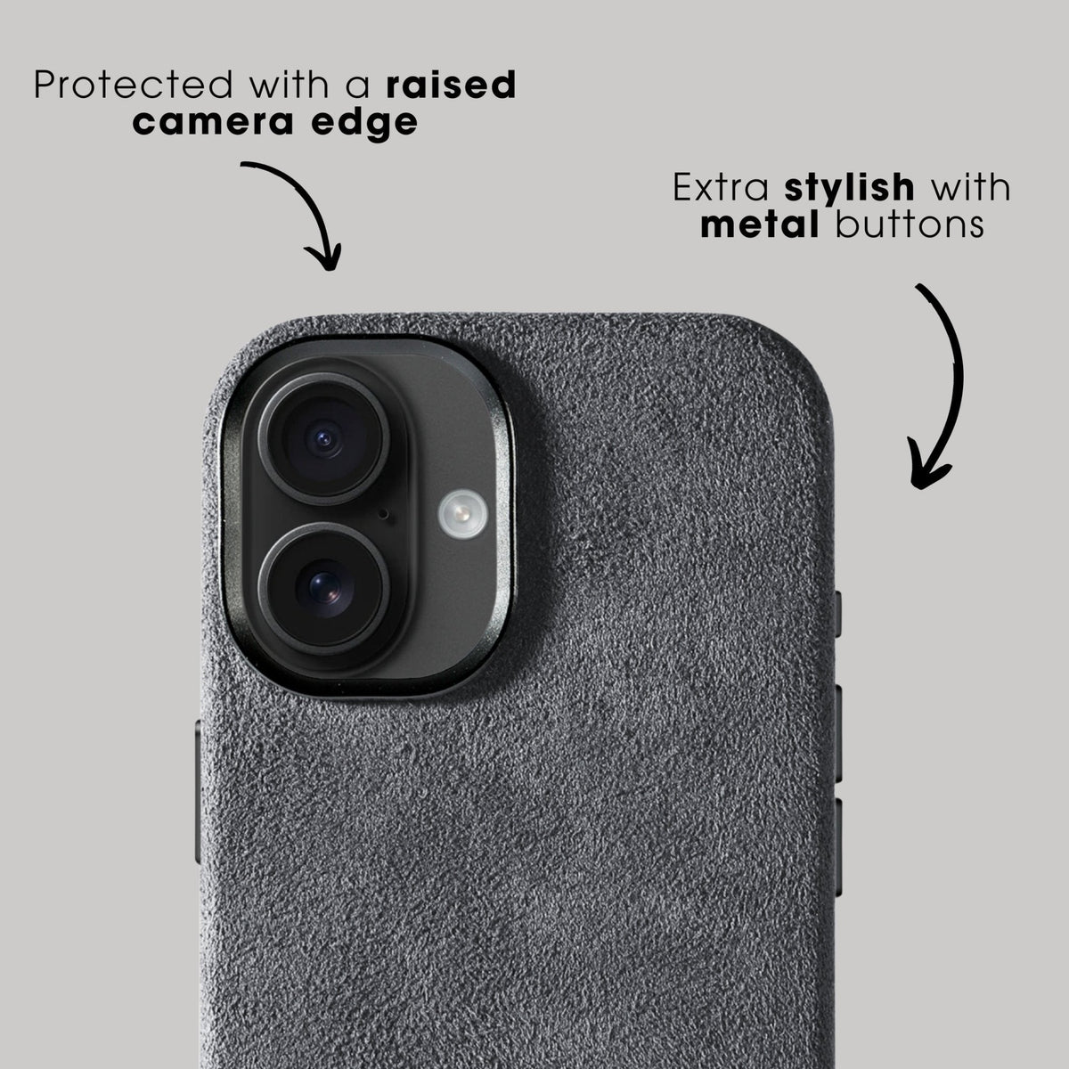 iPhone 17 - Alcantara Case - Nardo Gray - Alcanside #iPhone model:_iPhone 17