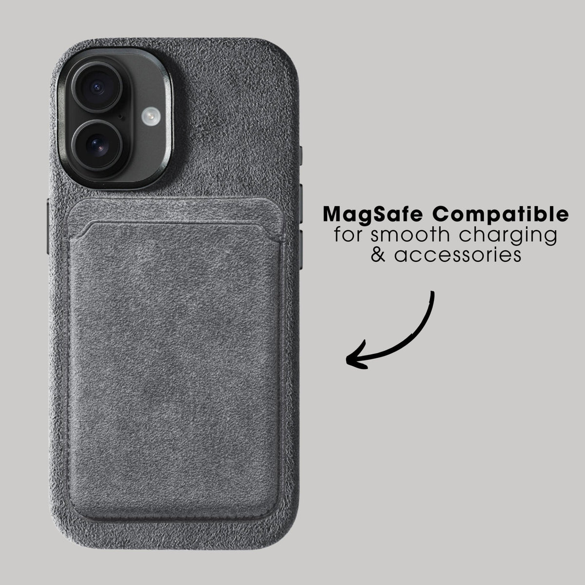 iPhone 17 - Alcantara Case - Nardo Gray - Alcanside #iPhone model:_iPhone 17