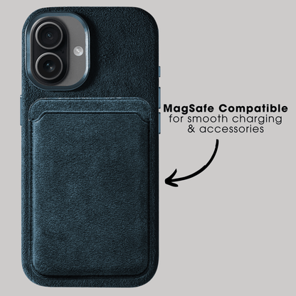 iPhone 17 - Alcantara Case - Navy Blue - Alcanside #iPhone model:_iPhone 17
