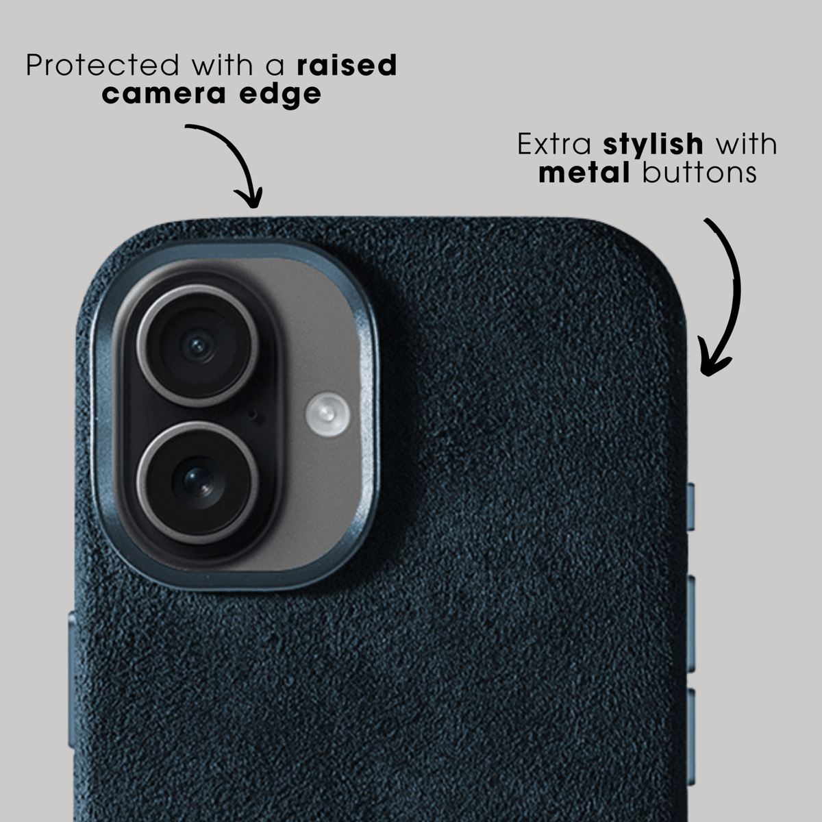 iPhone 17 - Alcantara Case - Navy Blue - Alcanside #iPhone model:_iPhone 17