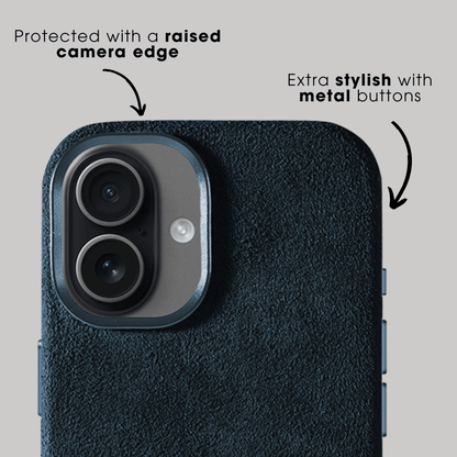 iPhone 17 - Alcantara Case - Navy Blue - Alcanside #iPhone model:_iPhone 17