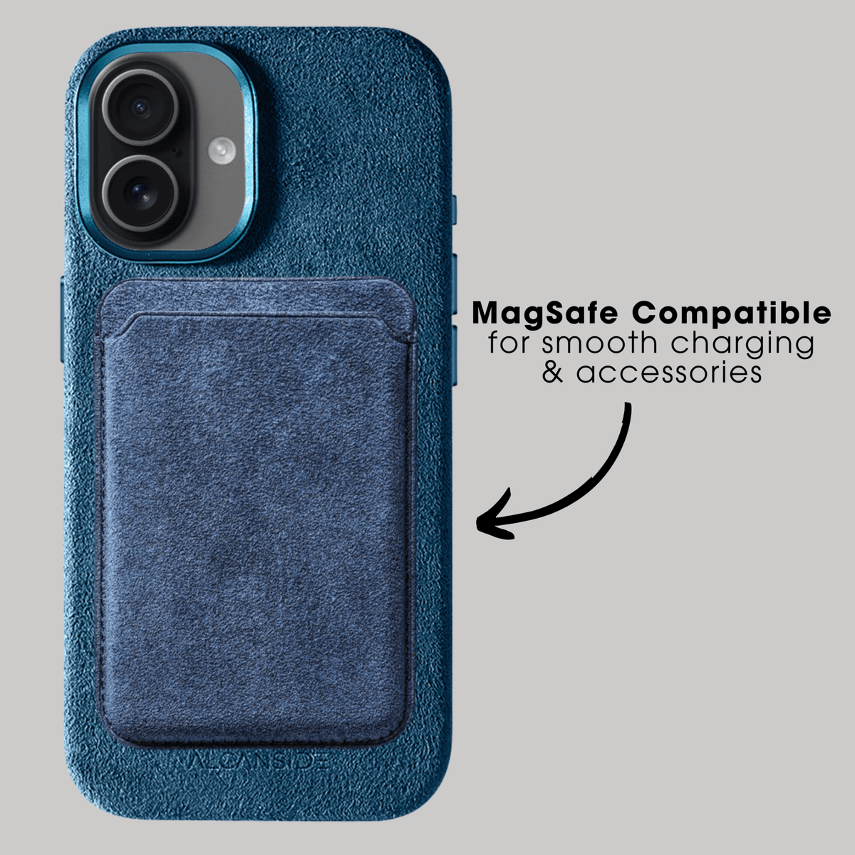 iPhone 17 - Alcantara Case - Ocean Blue - Alcanside #iPhone model:_iPhone 17