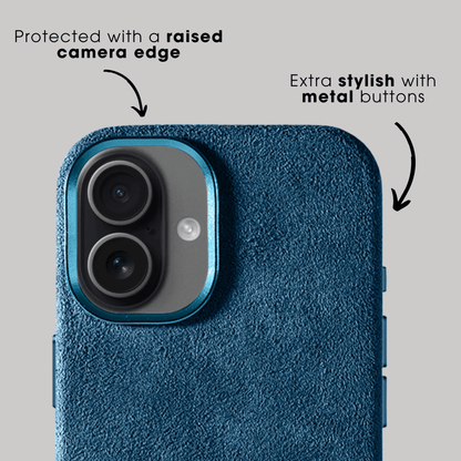 iPhone 17 - Alcantara Case - Ocean Blue - Alcanside #iPhone model:_iPhone 17
