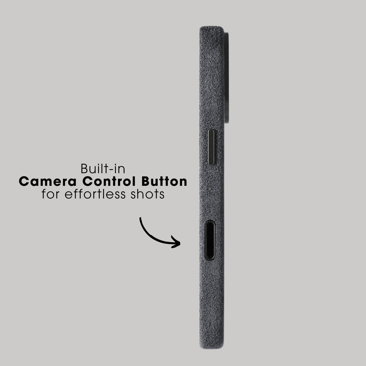 iPhone 17 - Alcantara Case - Space Grey - Alcanside #iPhone model:_iPhone 17