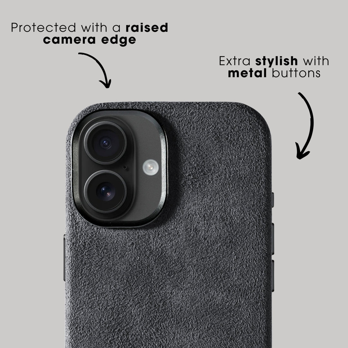 iPhone 17 - Alcantara Case - Space Grey - Alcanside #iPhone model:_iPhone 17