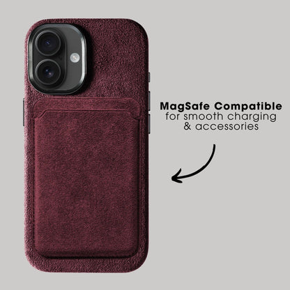 iPhone 17 - Alcantara Case - Wine Red - Alcanside #iPhone model:_iPhone 17