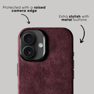 iPhone 17 - Alcantara Case - Wine Red - Alcanside