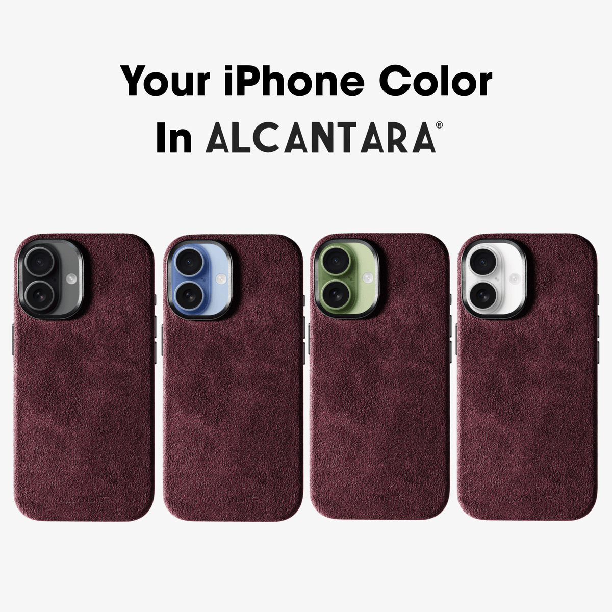 iPhone 17 - Alcantara Case - Wine Red - Alcanside #iPhone model:_iPhone 17