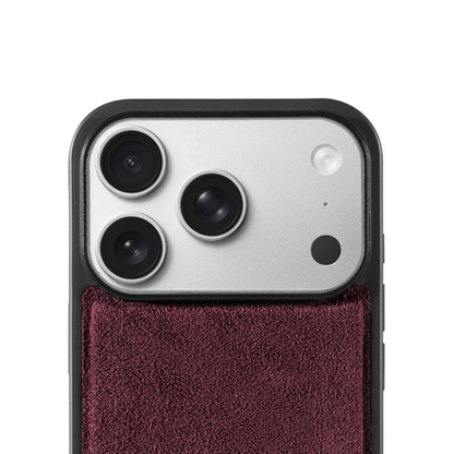iPhone 17 Pro - Alcantara Back Cover - Wine Red - Alcanside