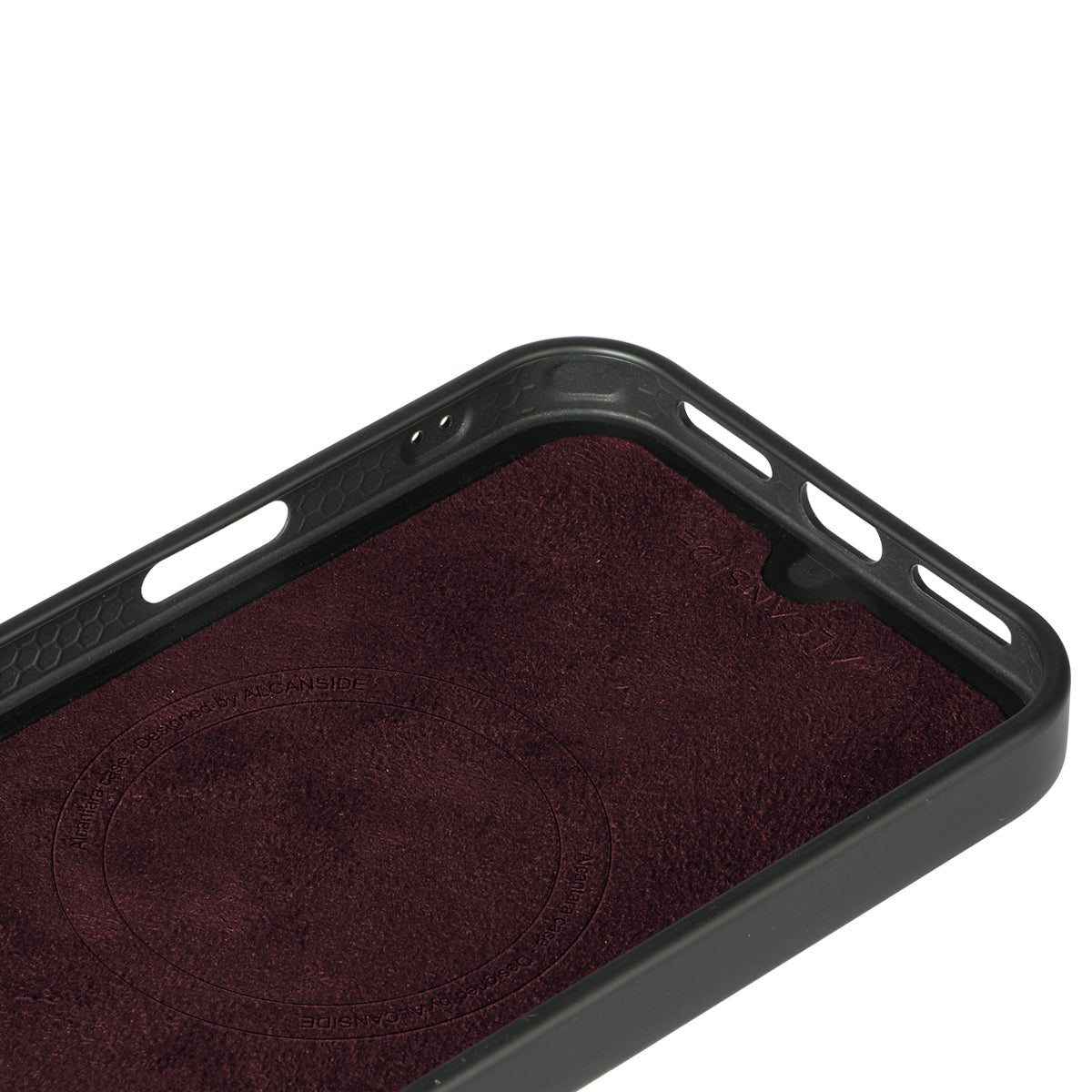 iPhone 17 Pro Max - Alcantara Back Cover - Wine Red - Alcanside