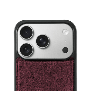 iPhone 17 Pro Max - Alcantara Back Cover - Wine Red - Alcanside