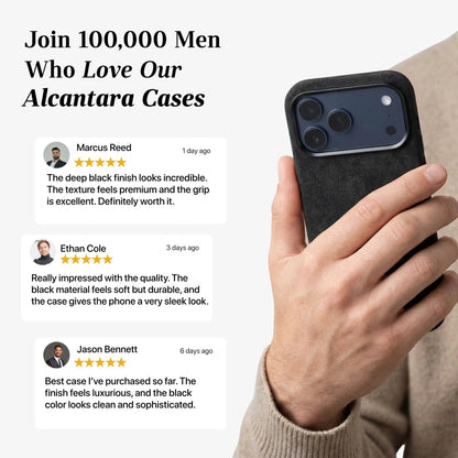 iPhone 17 Pro Max - Alcantara Case - Deep Black - Alcanside