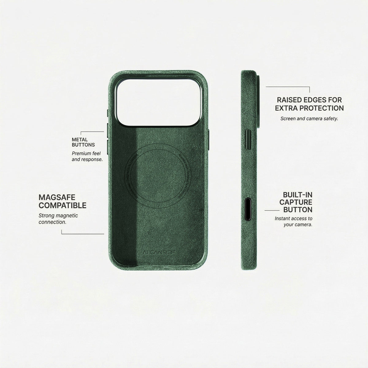 iPhone 17 Pro Max - Alcantara Case - Midnight Green - Alcanside #iPhone model:_iPhone 17 Pro|iPhone 17 Pro Max