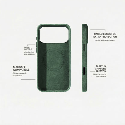 iPhone 17 Pro Max - Alcantara Case - Midnight Green - Alcanside #iPhone model:_iPhone 17 Pro|iPhone 17 Pro Max