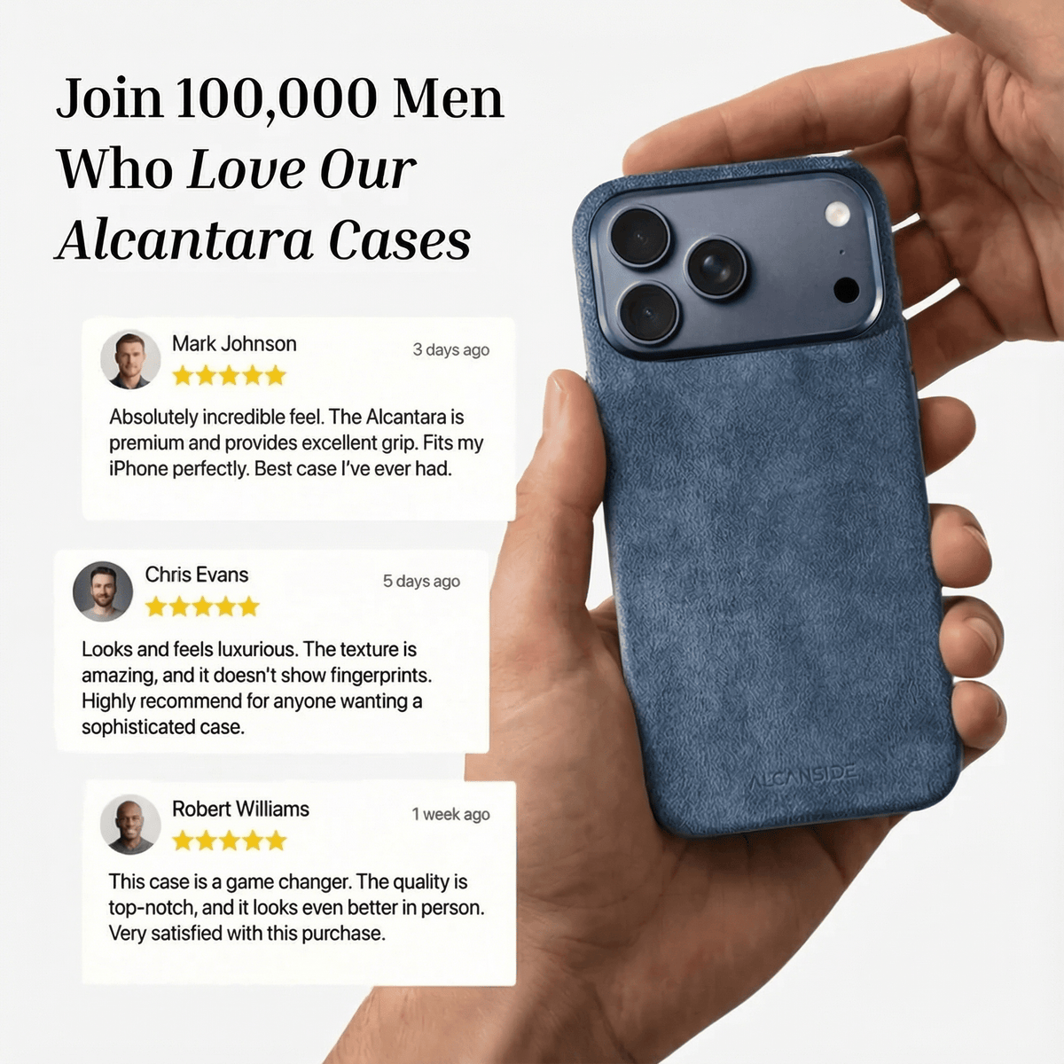 iPhone 17 Pro Max - Alcantara Case - Ocean Blue - Alcanside