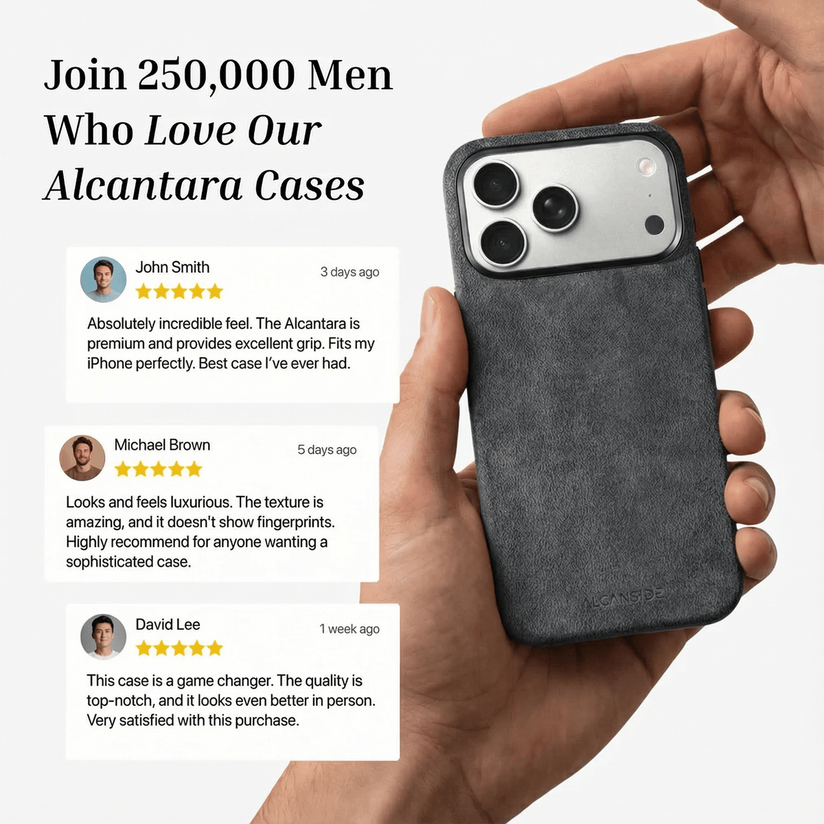 Alcanside Alcantara case for iPhone 17 Pro Max with full MagSafe support #iPhone model:_iPhone 17 Pro|iPhone 17 Pro Max