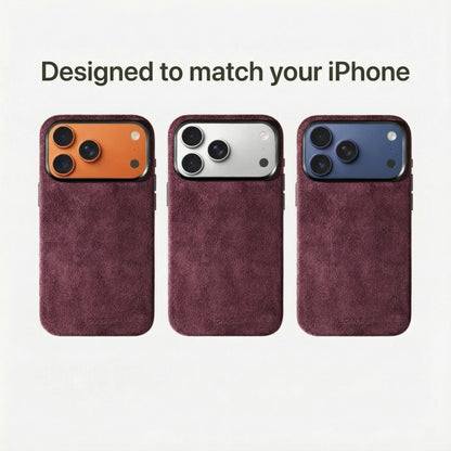 iPhone 17 Pro Max - Alcantara Case - Wine Red - Alcanside #iPhone model:_iPhone 17 Pro|iPhone 17 Pro Max