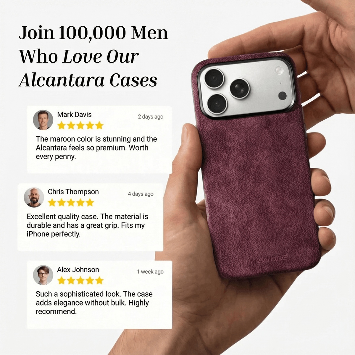 iPhone 17 Pro Max - Alcantara Case - Wine Red - Alcanside #iPhone model:_iPhone 17 Pro|iPhone 17 Pro Max