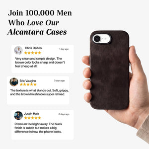 iPhone 17e - Alcantara Case - Chocolate Brown - Alcanside