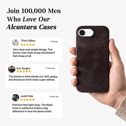 iPhone 17e - Alcantara Case - Chocolate Brown - Alcanside