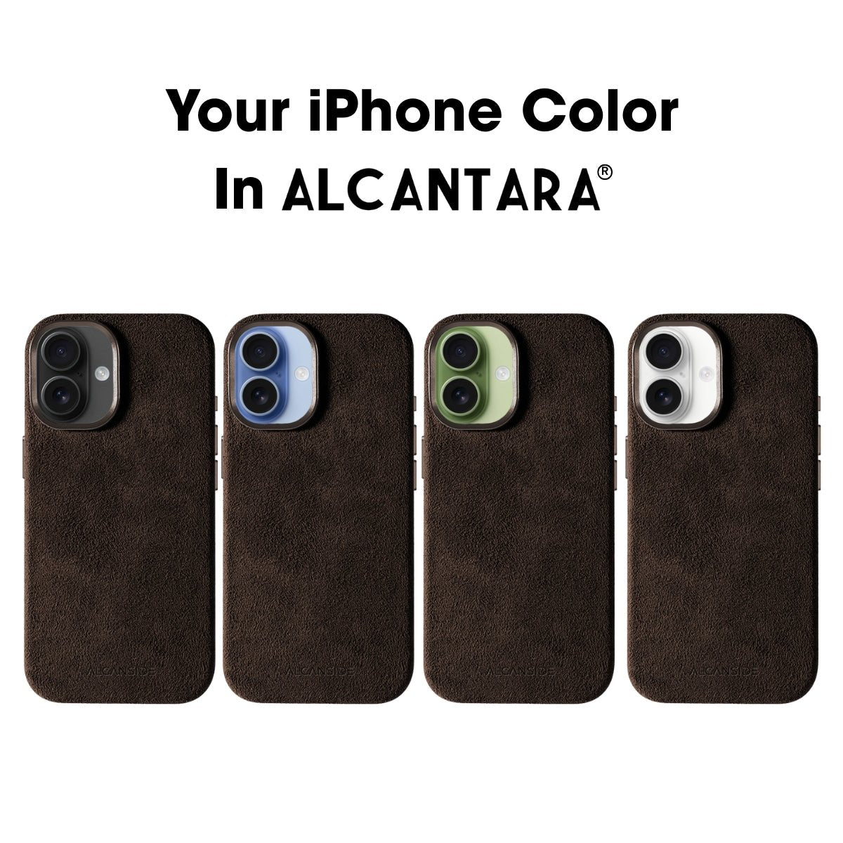 iPhone Alcantara Case - Chocolate Brown - Alcanside #iPhone model:_iPhone 17