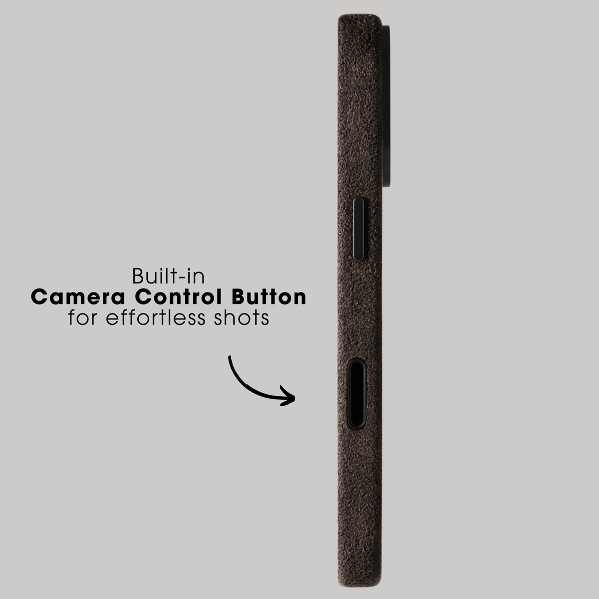 iPhone Alcantara Case - Chocolate Brown - Alcanside #iPhone model:_iPhone 17