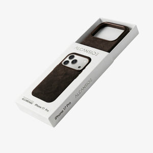 iPhone Alcantara Case - Chocolate Brown - Alcanside