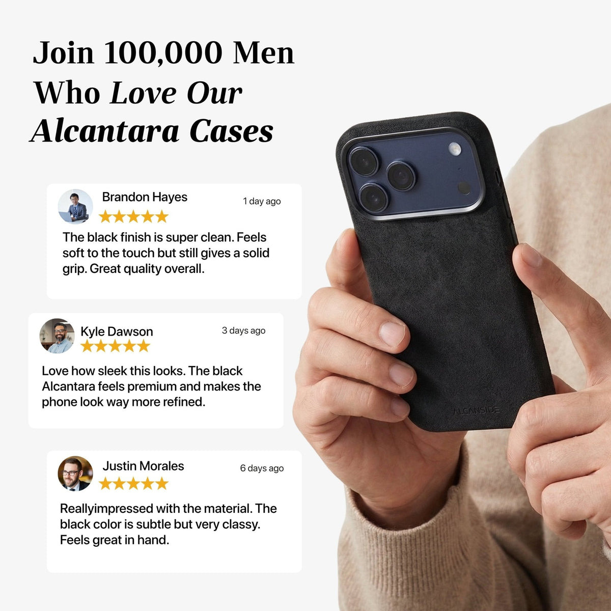 iPhone Alcantara Case - Deep Black - Alcanside #iPhone model:_iPhone 17 Pro|iPhone 17 Pro Max