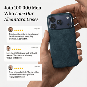 iPhone Alcantara Case - Navy Blue - Alcanside