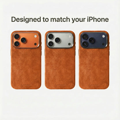 iPhone Alcantara Case - Orange - Alcanside #iPhone model:_iPhone 17 Pro|iPhone 17 Pro Max