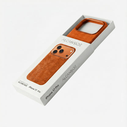 iPhone Alcantara Case - Orange - Alcanside #iPhone model:_iPhone 17 Pro|iPhone 17 Pro Max