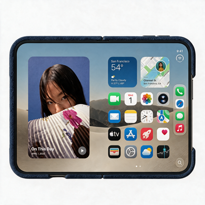 iPhone Duo - Alcantara Case - Navy Blue - Alcanside