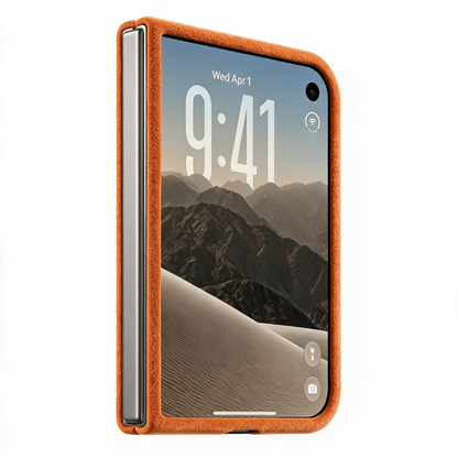 iPhone Duo - Alcantara Case - Orange - Alcanside