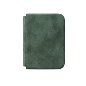 Midnight Green Alcantara folio case for iPhone Duo, front cover closed