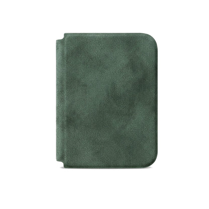 Midnight Green Alcantara folio case for iPhone Duo, front cover closed