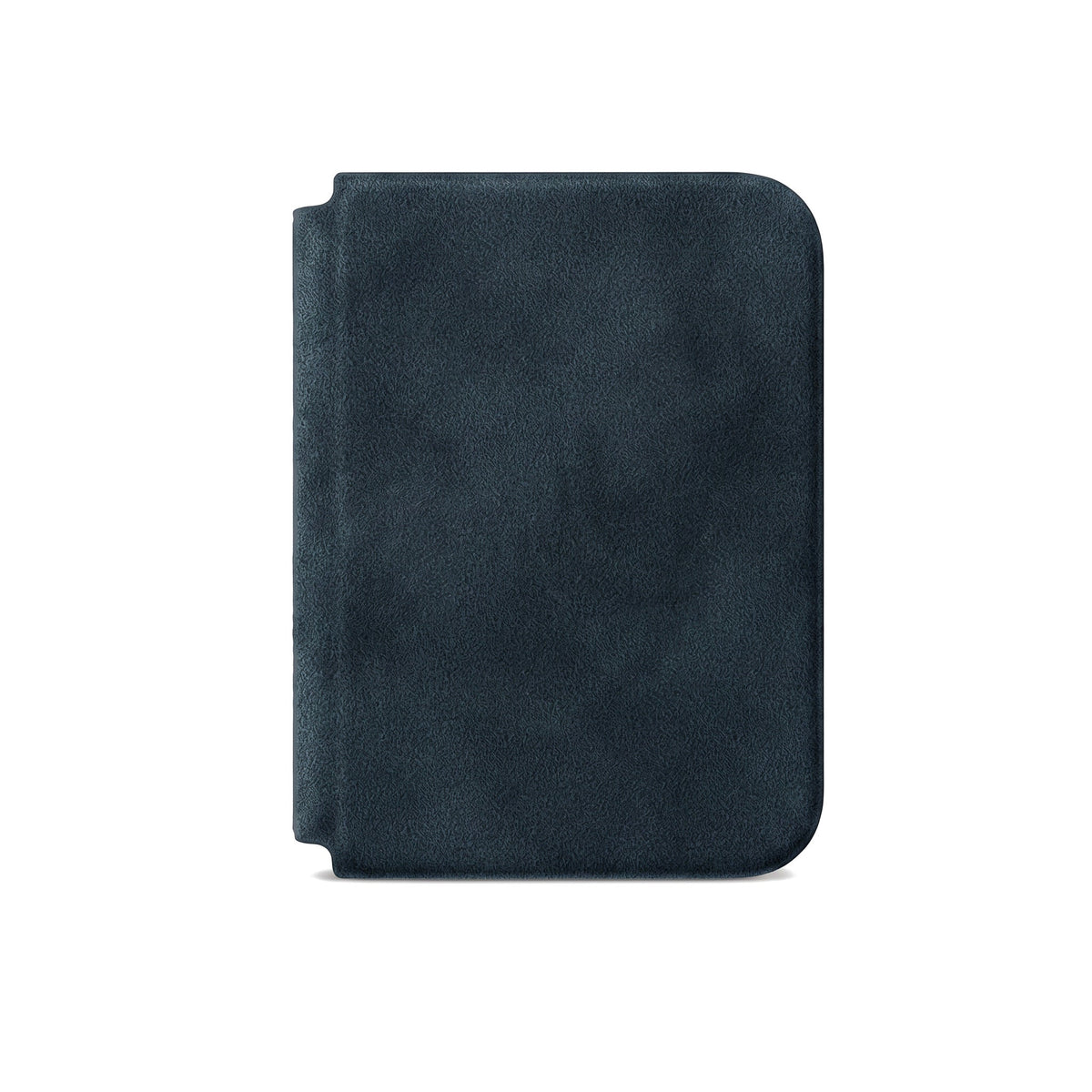 Navy Blue Alcantara folio case for iPhone Duo, front cover closed