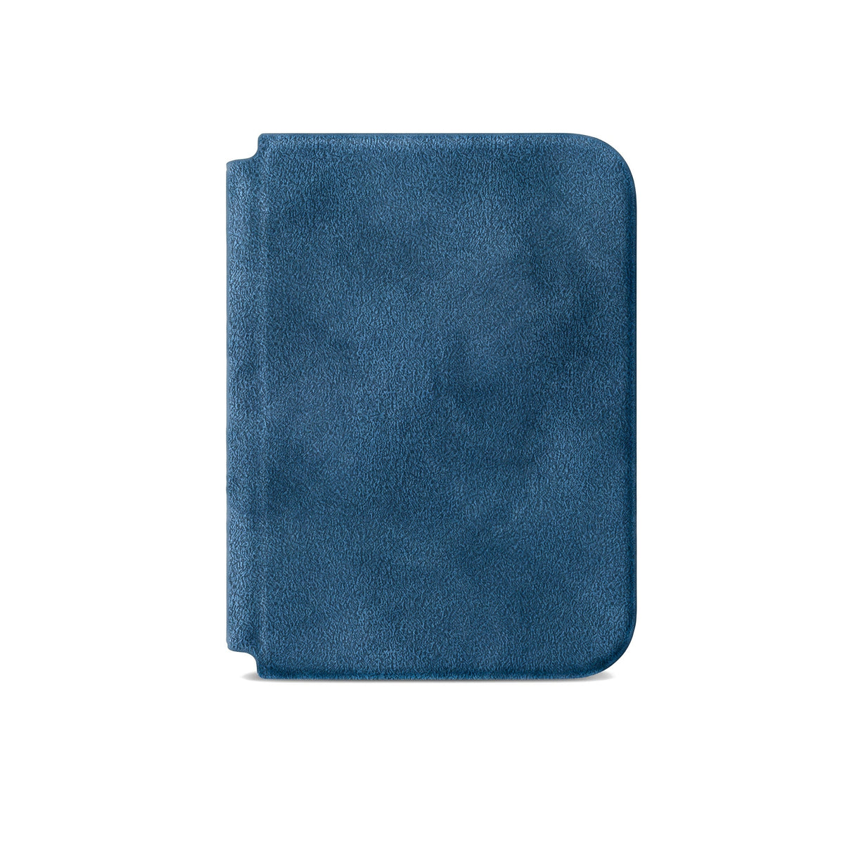 Ocean Blue Alcantara folio case for iPhone Duo, front cover closed