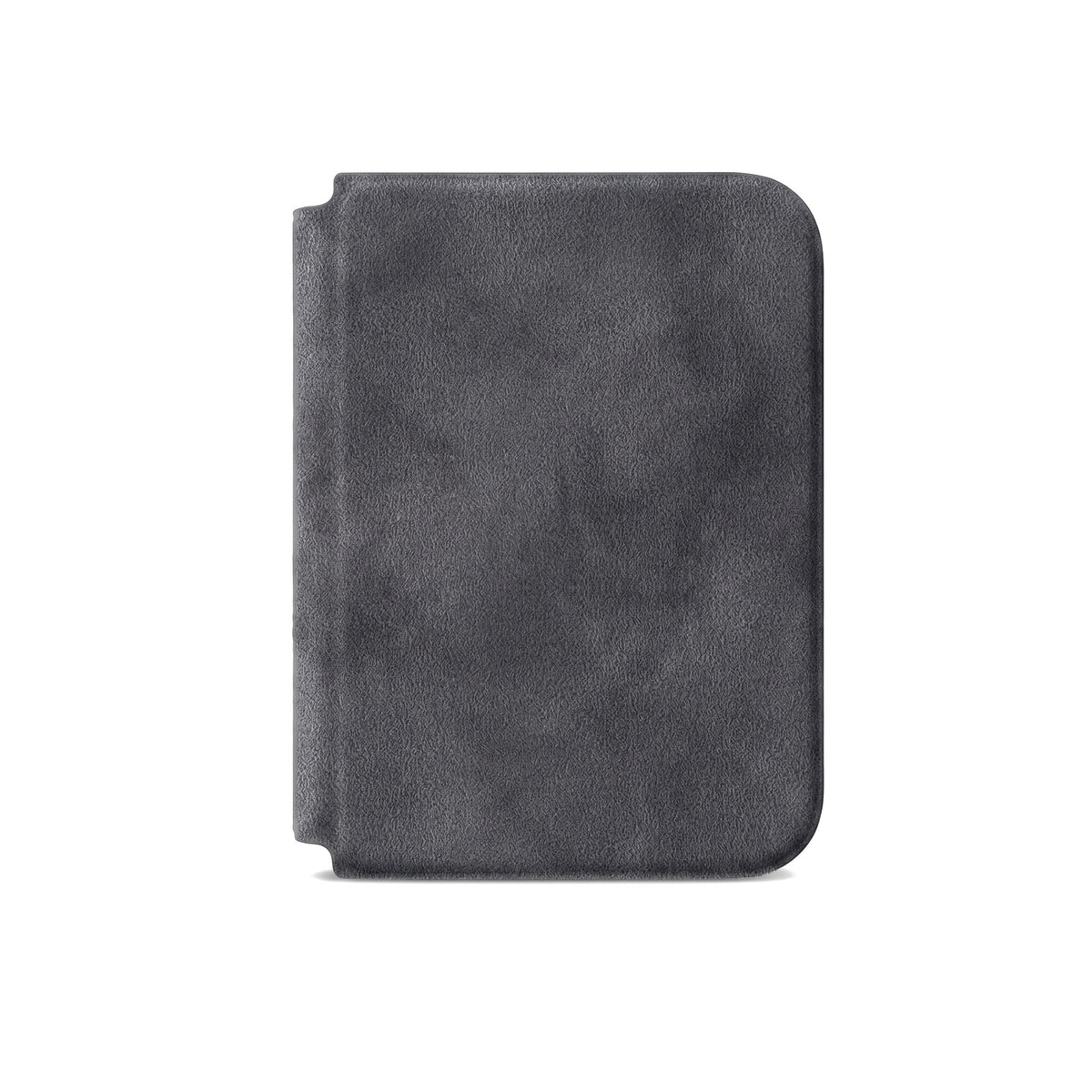 Space Grey Alcantara folio case for iPhone Duo, front cover closed