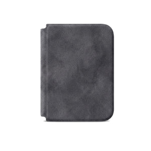Space Grey Alcantara folio case for iPhone Duo, front cover closed