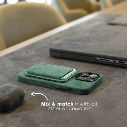 iPhone 16e - Alcantara Case - Midnight Green - Alcanside #iPhone model:_iPhone 17e
