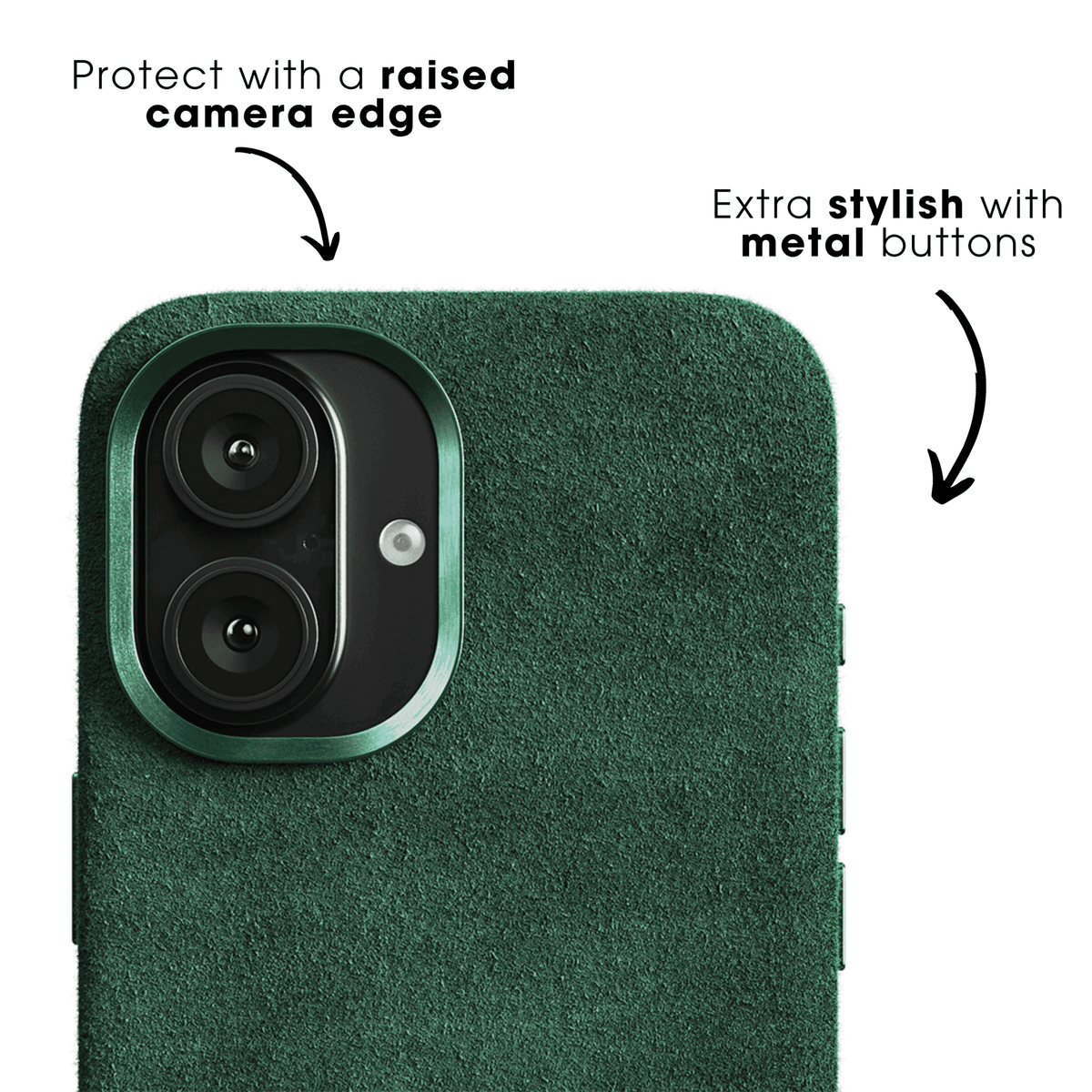 iPhone 16e - Alcantara Case - Midnight Green - Alcanside #iPhone model:_iPhone 17e
