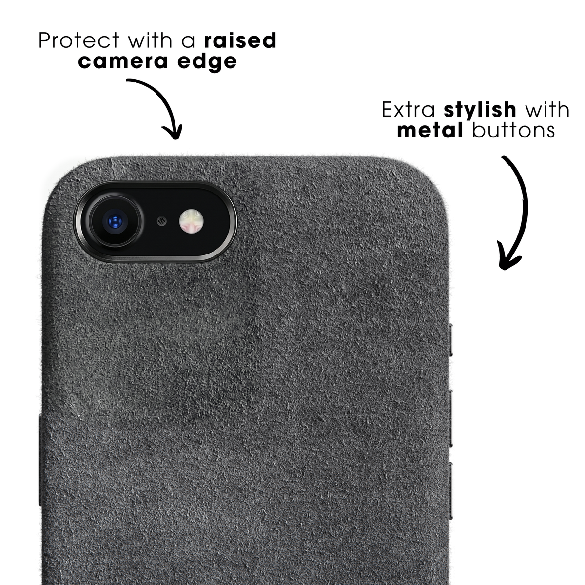 iPhone 16e - Alcantara Case - Nardo Gray - Alcanside #iPhone model:_iPhone 17e