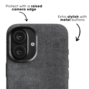 iPhone 16e - Alcantara Case - Nardo Gray - Alcanside