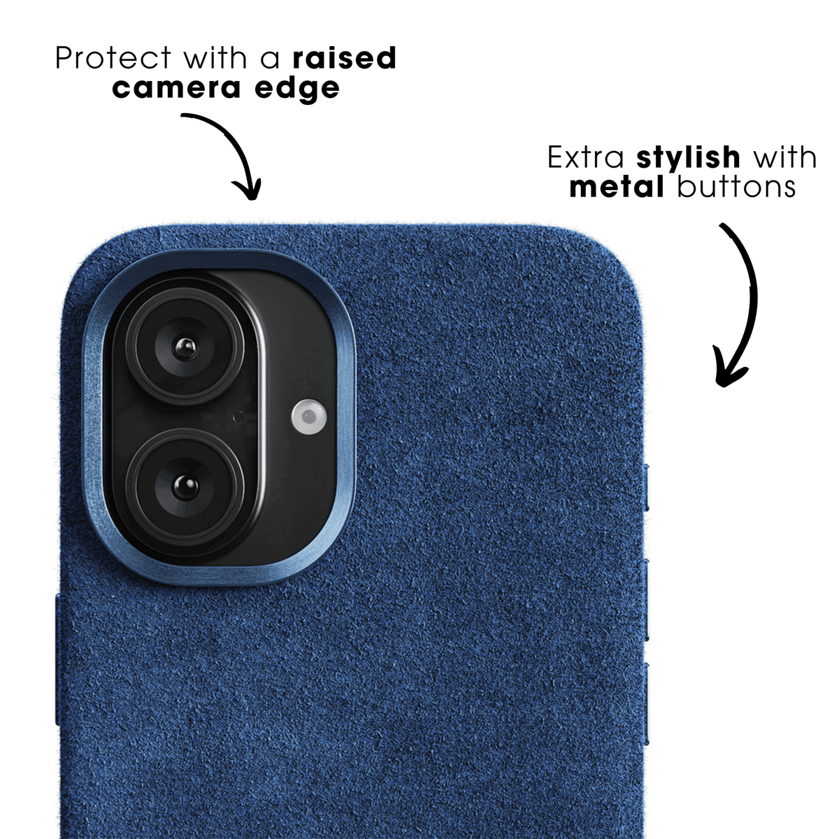 iPhone 16e - Alcantara Case - Ocean blue - Alcanside