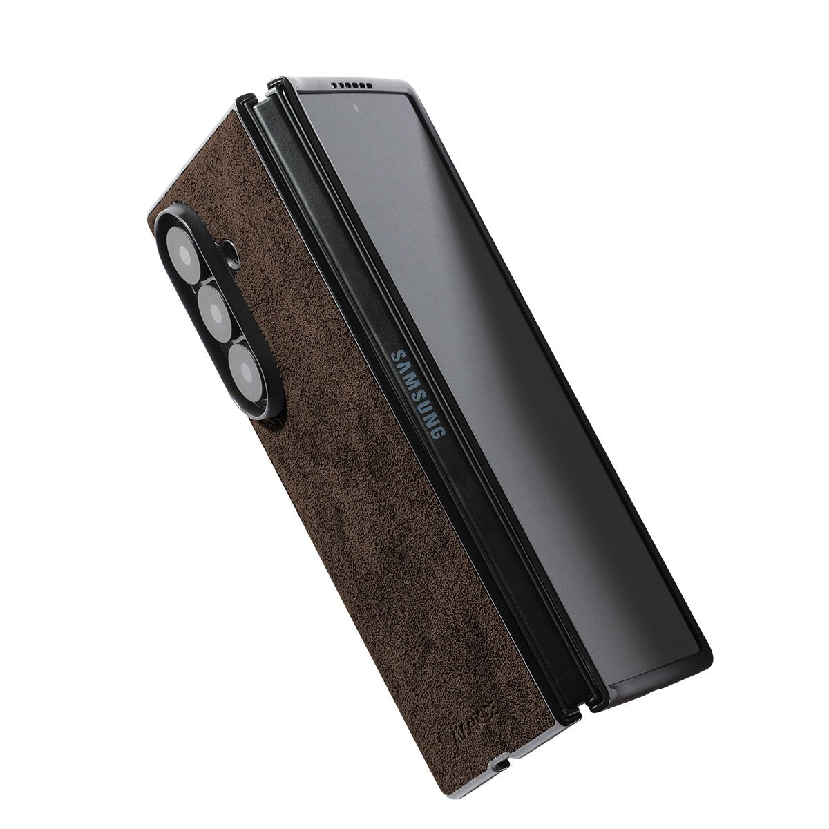 Samsung Galaxy Z Fold 7 - Alcantara Case - Chocolate Brown - Alcanside
