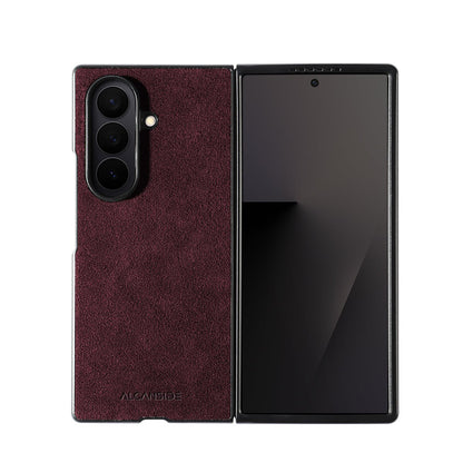 Samsung Galaxy Z Fold 7 - Alcantara Case - Wine Red - Alcanside