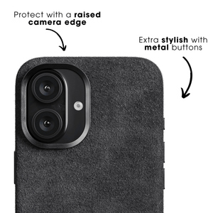 iPhone 16e - Alcantara Case - Space Grey - Alcanside