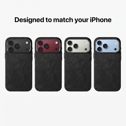 Deep Black Alcantara cases designed to match every iPhone 18 colour #iPhone model:_iPhone 18 Pro|iPhone 18 Pro Max