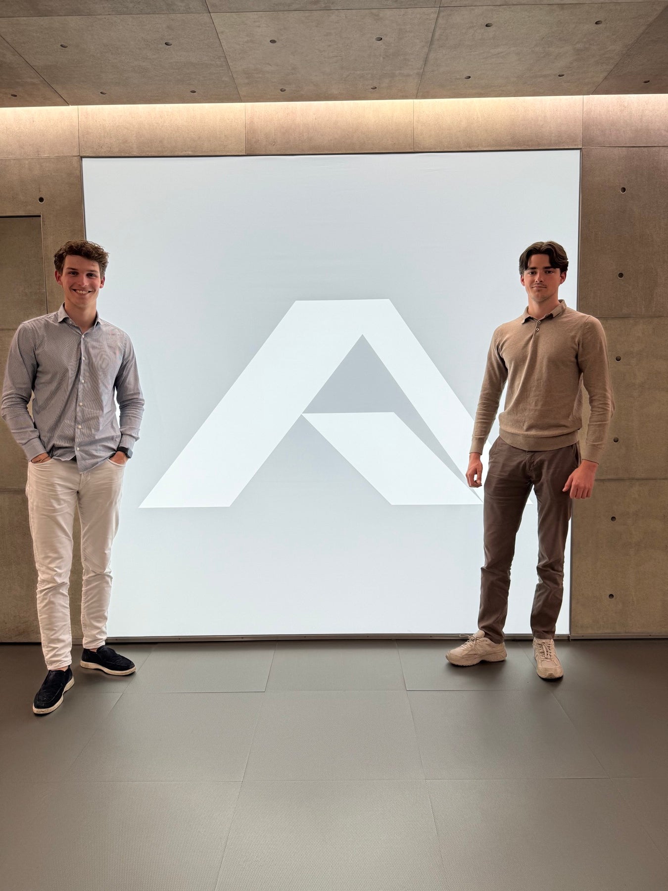ALCANSIDE founders Jelle and Willem at the Alcantara headquarters in Italy